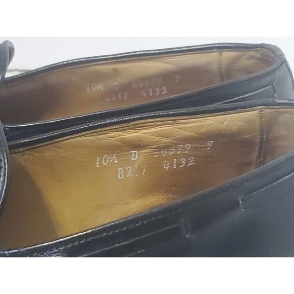 Allen Edmonds Black Leather Slip On Dress Tassel Loafers Shoes Men's 10.5 D - Picture 5 of 8